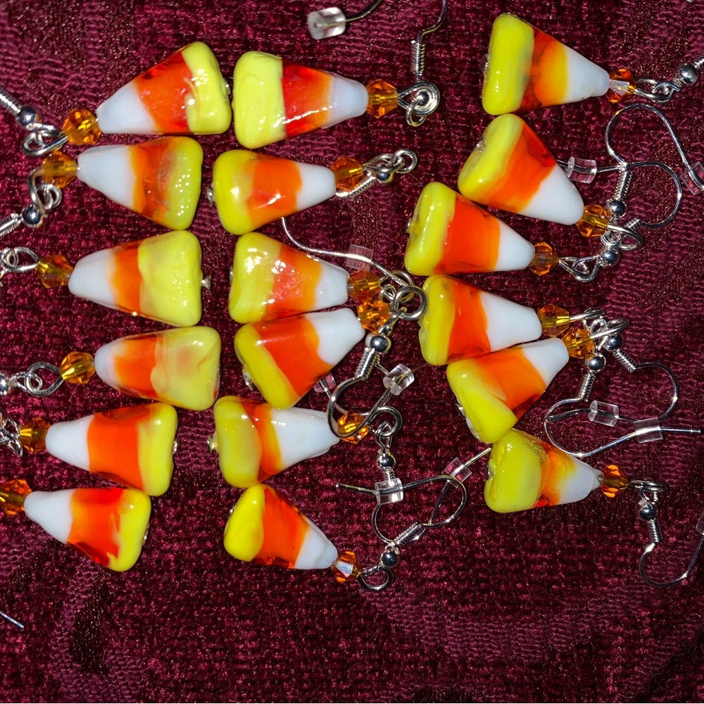 Candy corn earrings